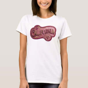 Iconic Gold CALIFORNIA Artistic Motif T-Shirt