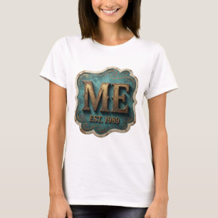 Iconic Gold ME EST 1989 Modern Design T-Shirt