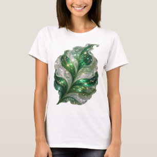 Iconic Green GREEN AND WHITE LEAF WITH STARS T-Shirt