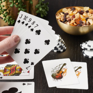 iconic guitar design playing cards