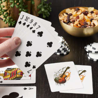 iconic guitar design playing cards