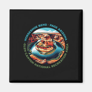 Iconic Horseshoe Bend Hiking Glen Canyon Page Ariz Magnet