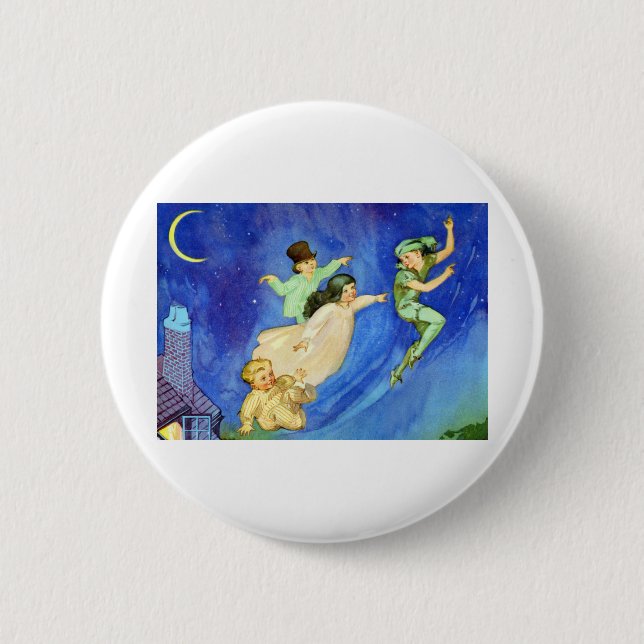 ICONIC IMAGE FROM PETER PAN 6 CM ROUND BADGE (Front)