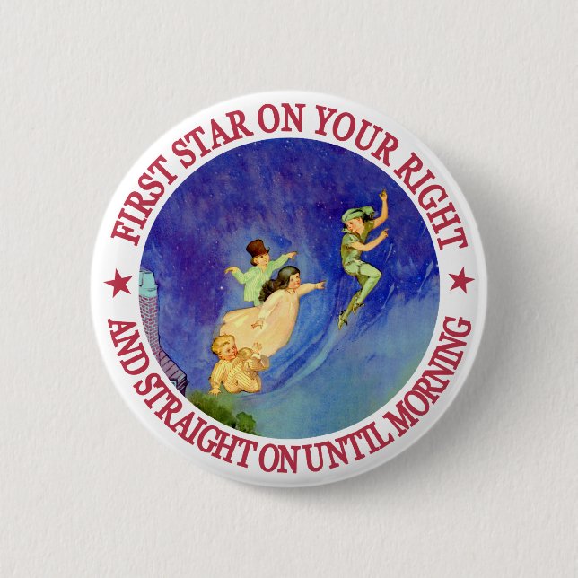 ICONIC IMAGE FROM PETER PAN 6 CM ROUND BADGE (Front)