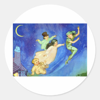 ICONIC IMAGE FROM PETER PAN CLASSIC ROUND STICKER