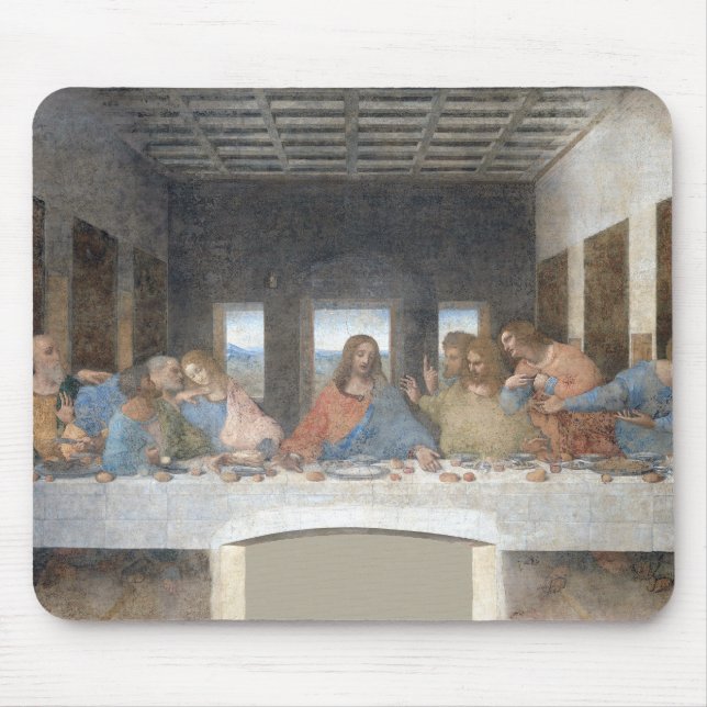 Iconic Leonardo da Vinci The Last Supper Mouse Pad (Front)