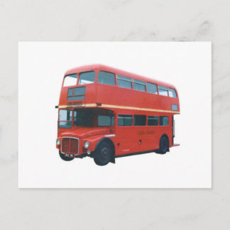 Iconic London Red Bus Poscard Postcard