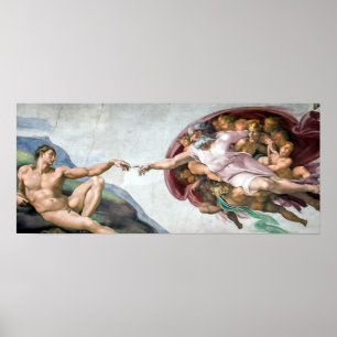 Iconic Michelangelo Creation of Adam Poster