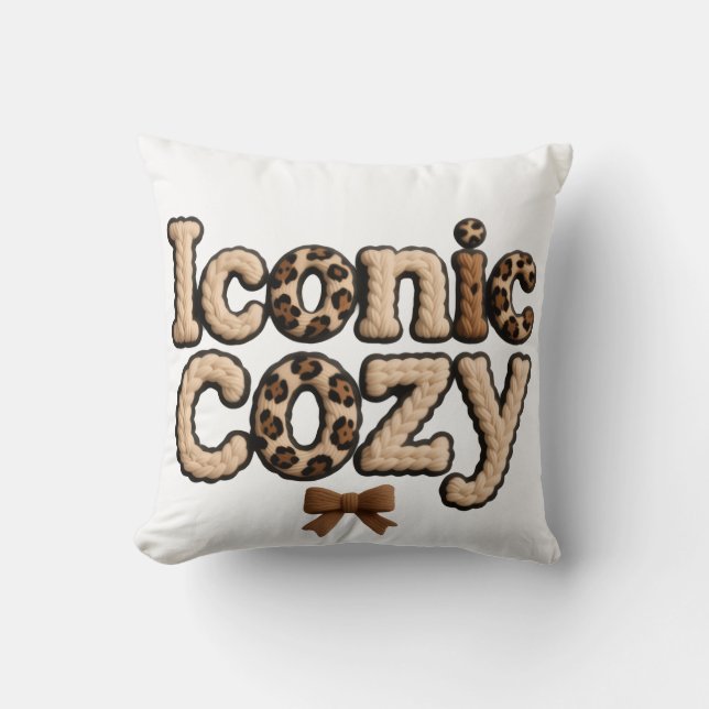 Iconic Mom Faux Yarn Style – Cozy pillows (Front)