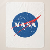 Iconic NASA 50” x 60” Sherpa Throw Blanket