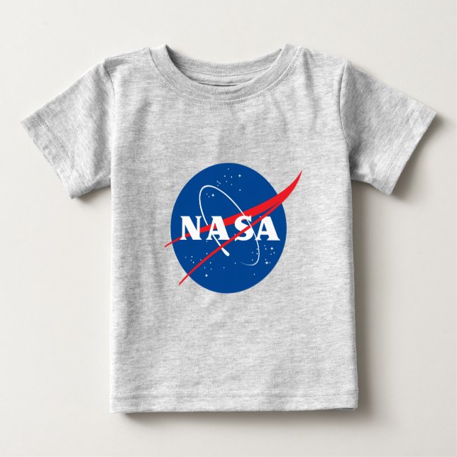 Iconic NASA Baby Mercury Grey T-Shirt (Front)