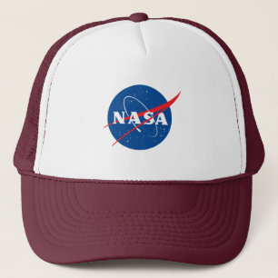 Iconic NASA Baseball Hat (White/Mars Red)
