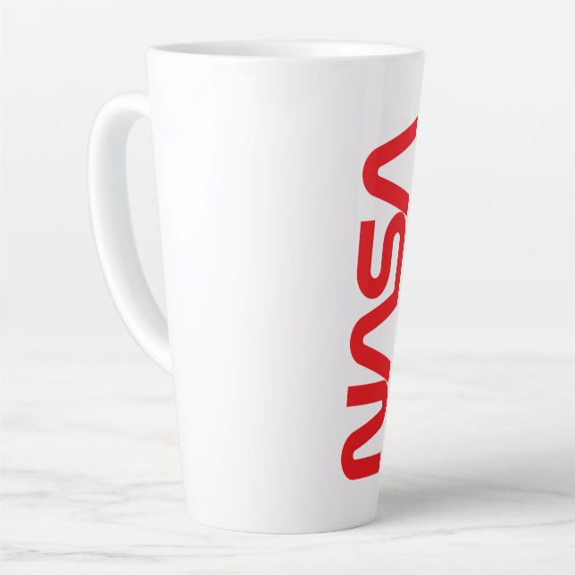 Iconic NASA Circa Latte Mug (Rocket White) (Left Angle)
