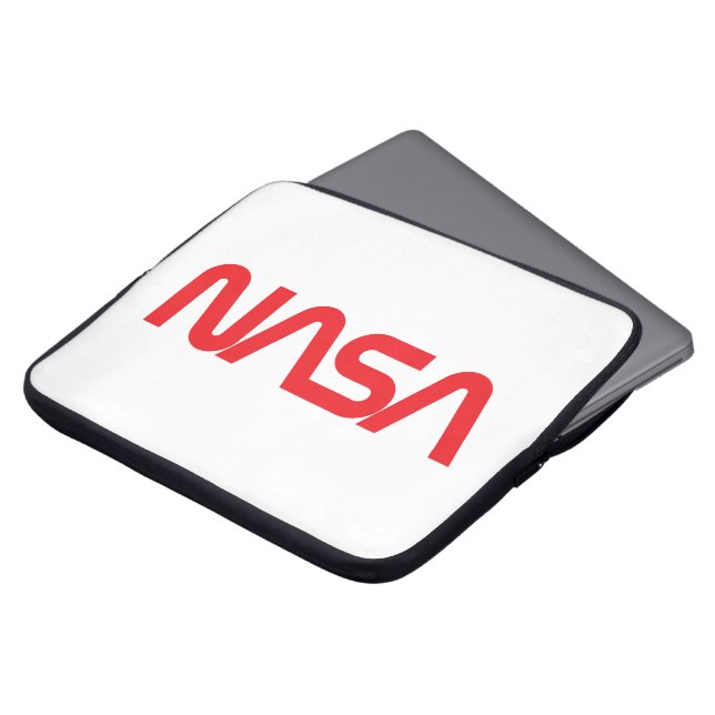 Iconic NASA Circa Rocket White Laptop Sleeve (Front Top)