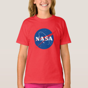 Iconic NASA Girls’ Cotton T-Shirt (Comet Red)