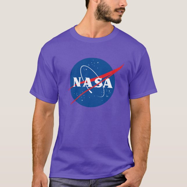 Iconic NASA Heavy Cotton T-Shirt (Nebula Purple) (Front)
