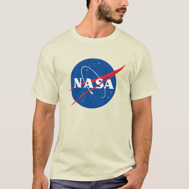 Iconic NASA Heavy Cotton T-Shirt (Pluto Cream) (Front)