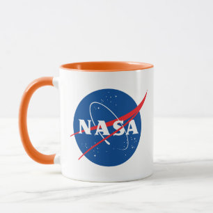 Iconic NASA Launch Orange/White Ceramic Mug