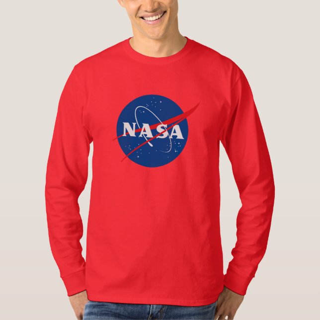 Iconic NASA Long Sleeve T-Shirt (Comet Red) (Front)