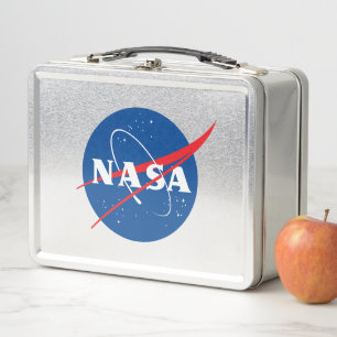 Iconic NASA Mercury Grey Metal Lunch Box