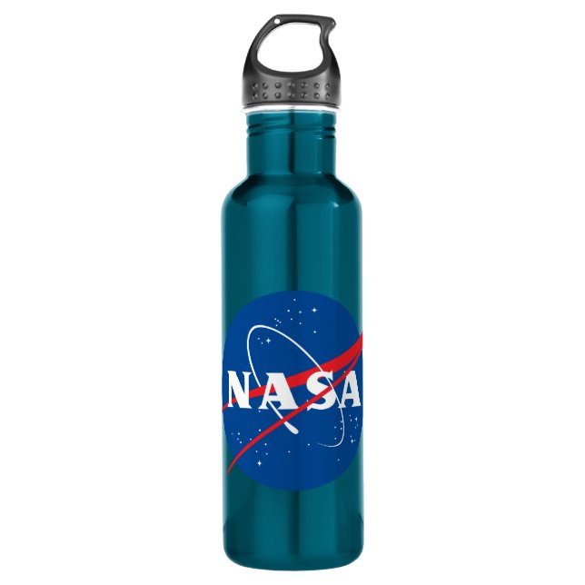 Iconic NASA Neptune Blue 24 oz 710 Ml Water Bottle (Front)