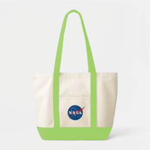 Iconic NASA Preppy Tote Bag (Borealis Green Trim)