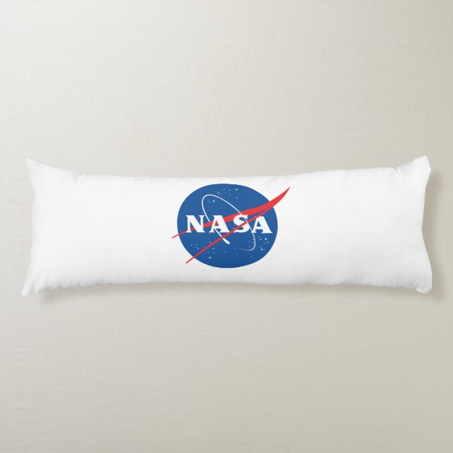 Iconic NASA Rocket White Grade A Cotton 20” x 54” Body Cushion (Front)
