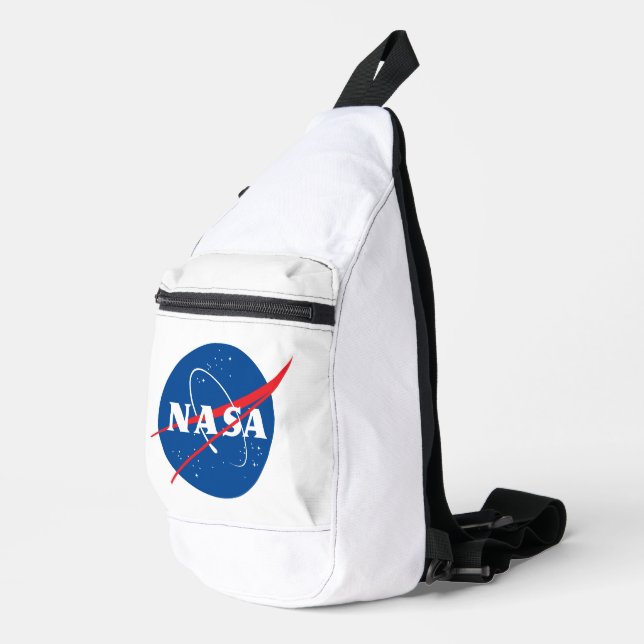 Iconic NASA Rocket White Sling Bag (Right Corner)