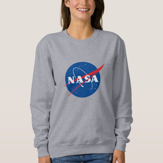 Iconic NASA Women’s Sweatshirt (Moon Grey) (Front)