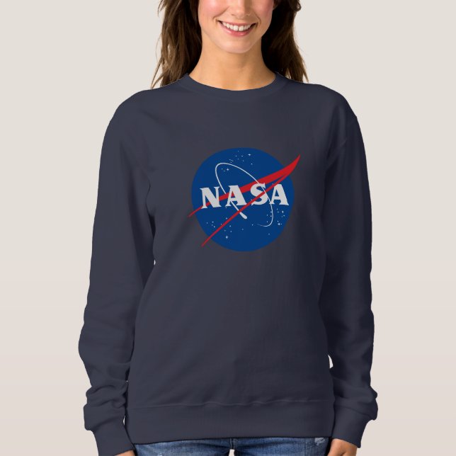 Iconic NASA Women’s Sweatshirt (Night Sky Blue) (Front)