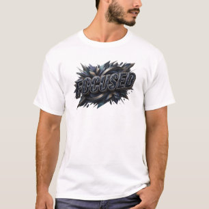 Iconic Navy FOCUSED Text Design T-Shirt