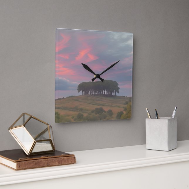 Iconic Nearly Home / There Trees(Cookworthy Knapp) Square Wall Clock (Office)