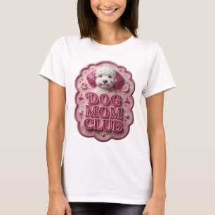 Iconic Pink DOG MOM CLUB Slogan Tee