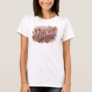 Iconic Red LET'S CELEBRATE Statement Tee
