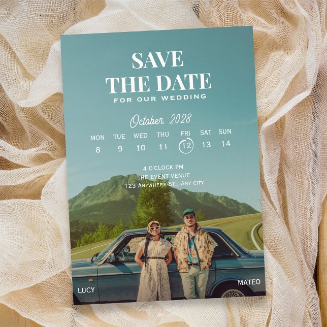 Iconic retro photo wedding  save the date (Creator Uploaded)