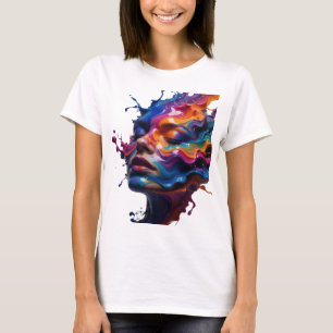 Iconic Silver ABSTRACT ART Artistic Motif T-Shirt