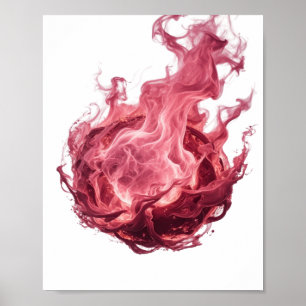 Iconic Silver ABSTRACT ART Graphic Design Poster