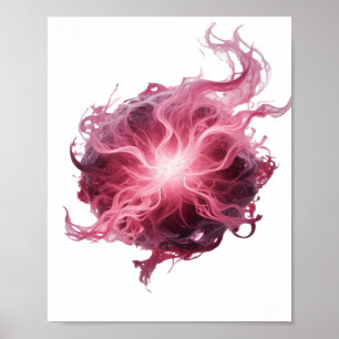 Iconic Silver ABSTRACT ART Graphic Design v2 Poster
