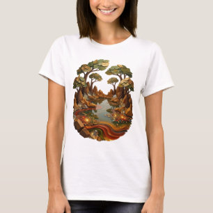 Iconic Silver ABSTRACT ART Wearable Art T-Shirt