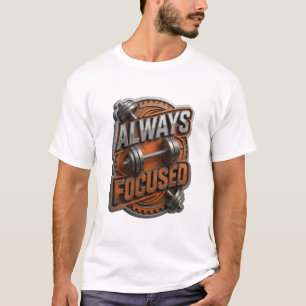 Iconic Silver ALWAYS FOCUSED Print T-Shirt