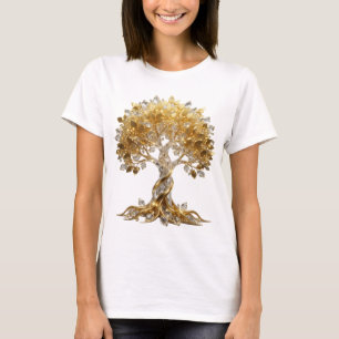 Iconic Silver GOLDEN TREE OF LIFE Text Design v2 T-Shirt