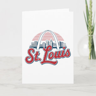 Iconic St. Louis Gateway Arch, Retro Style Card