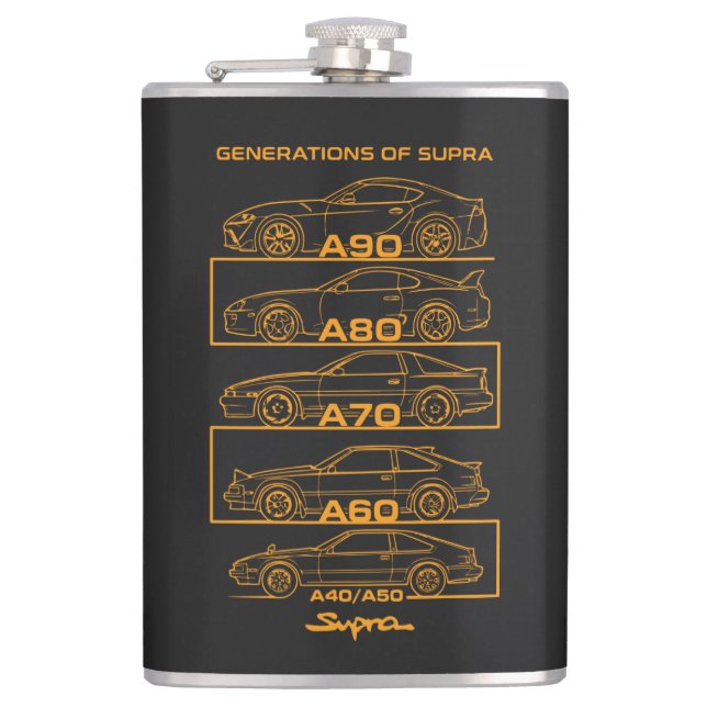 Iconic Supra Silhouette Original Design Hip Flask (Front)
