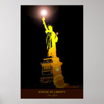 Iconic Symbol: Statue of Liberty Travel Poster