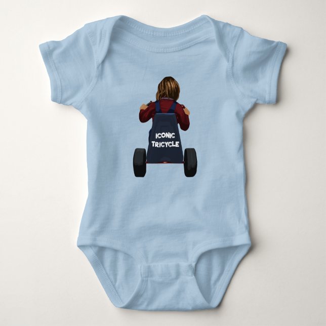 Iconic Tricycle Cute Baby Boy Girl Halloween 2023 Baby Bodysuit (Front)