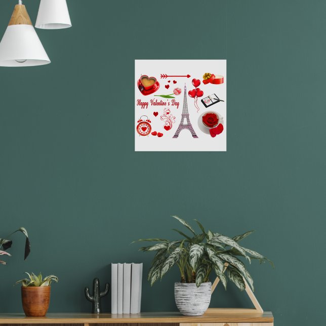 Iconic Valentine's Day Romantic Mona More Souvenir Poster (Living Room 1)