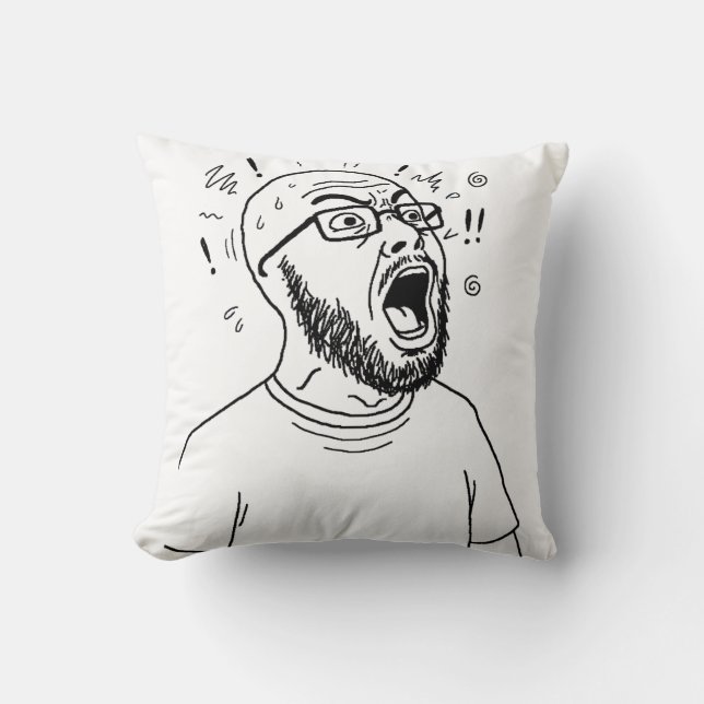 Iconic Wojak Two  Sided Meme Cushion (Front)