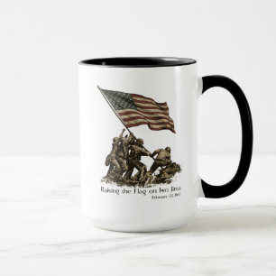 Iconic WWII US Marine Corps Memorial  Mug