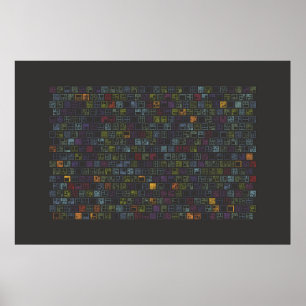 Iconography Data Art - Blocks Poster
