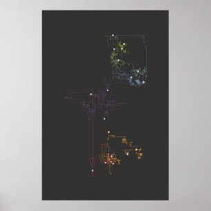 Iconography Data Art - Path Poster